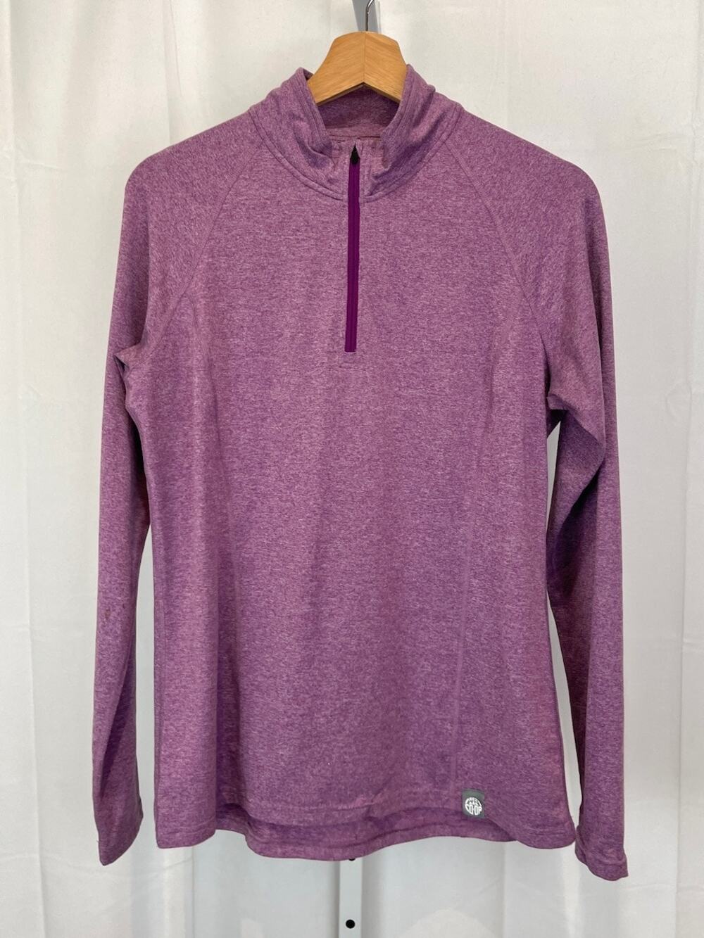 REI Co-Op Womens 1/4 Zip Tech Shirt 885470 Travel Hike Camp Pullover Purple M